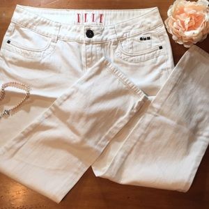 Women’s Elle White Straight Leg Jeans